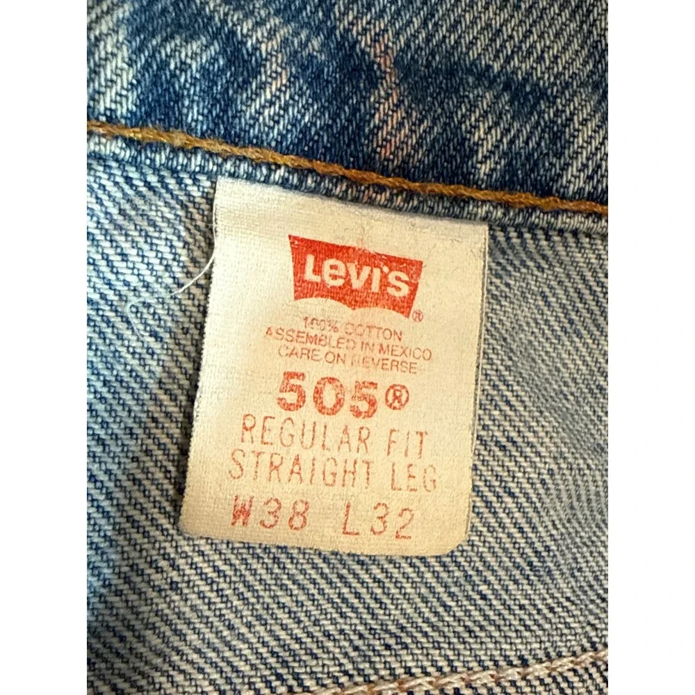 Vintage 1994 Levi's 505 Orange Tab Jeans W38x32 (Fits 36x32) Made Mexico